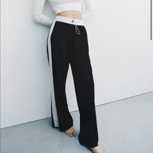 ZARA Flowy Pants with Side Stripe
